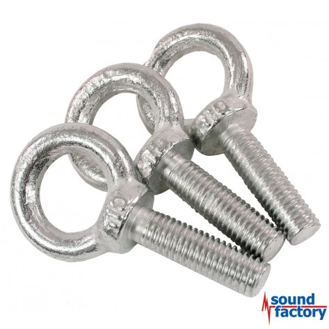 3er Set Ringschrauben M10, langes Gewinde
