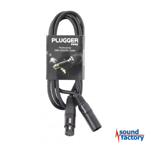 PLUGGER DMX Kabel XLR/XLR 3-pol., 1,5m