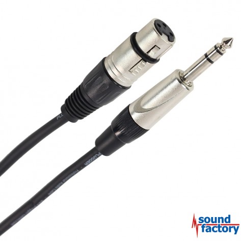 PLUGGER Kabel Klinke stereo auf XLR female, 3m