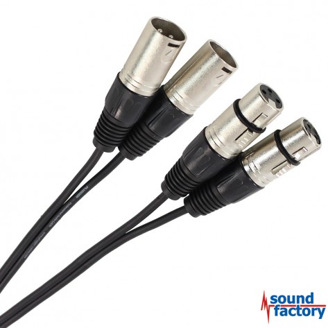 PLUGGER Twin-Kabel XLR/XLR 3-pol., 0,6m