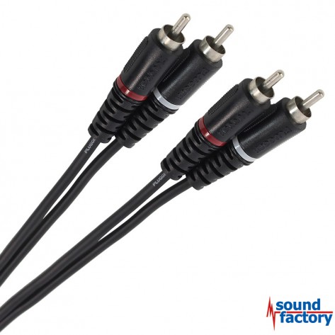 PLUGGER Anschlusskabel 2x cinch/cinch, 3m