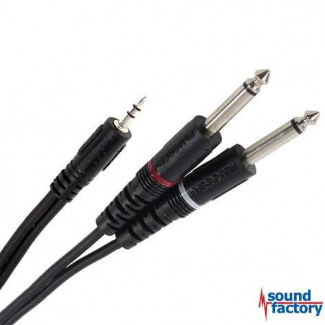 PLUGGER Kabel Miniklinke stereo, 2x Klinke, 1,5m