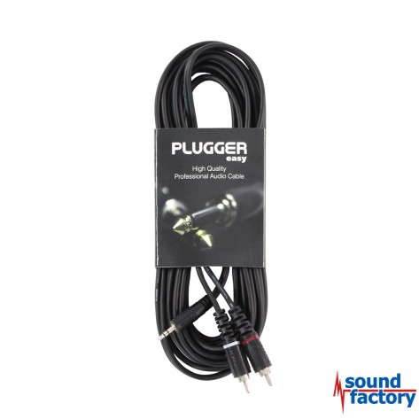 PLUGGER Kabel Miniklinke stereo, 2x cinch, 6m