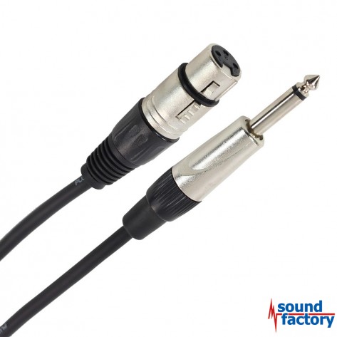 PLUGGER Kabel Klinke mono auf XLR female 10m