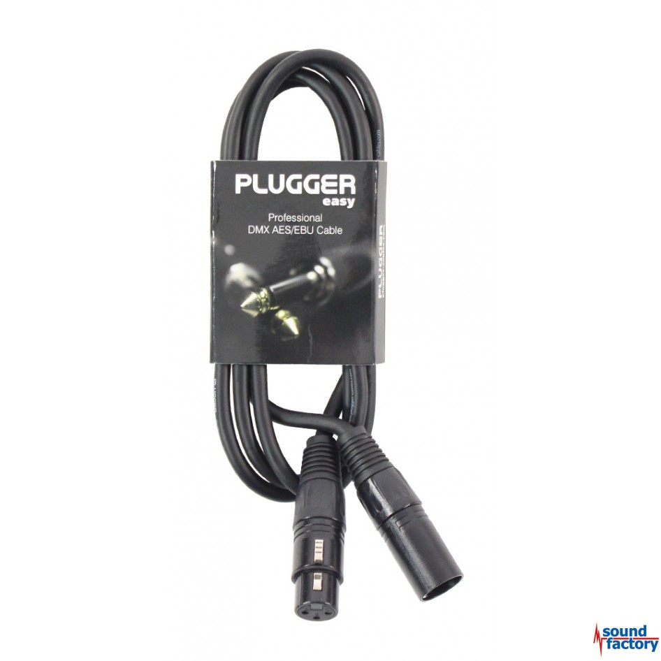 Plugger Audio-Kabel – XLR-Buchse Auf Klinkenstecker (6,35 Mm), 3 M, Schwarz