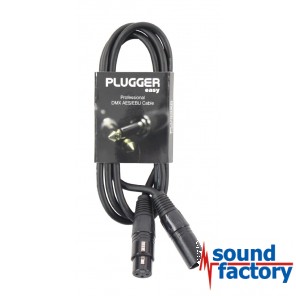 PLUGGER DMX Kabel XLR/XLR 3-pol., 1,5m