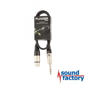 PLUGGER Kabel Klinke stereo auf XLR female, 0,6m