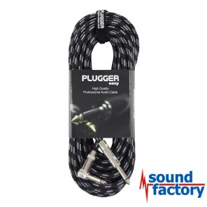 PLUGGER Gitarrenkabel Klinke/Klinke gewinkelt, 6m