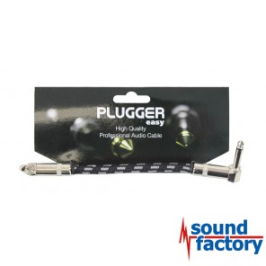PLUGGER Gitarrenkabel Kl./Kl. 2x gewinkelt, 0,15m