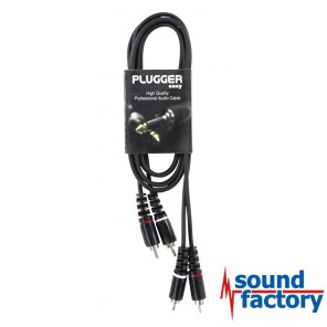 PLUGGER Anschlusskabel 2x cinch/cinch, 1,5m