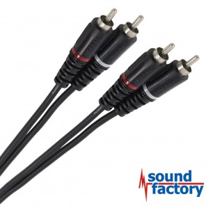 PLUGGER Anschlusskabel 2x cinch/cinch, 3m