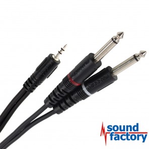 PLUGGER Kabel Miniklinke stereo, 2x Klinke, 0,6m