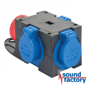 Verteiler 16A CEE auf 3x 230V, ohne Zuleitung